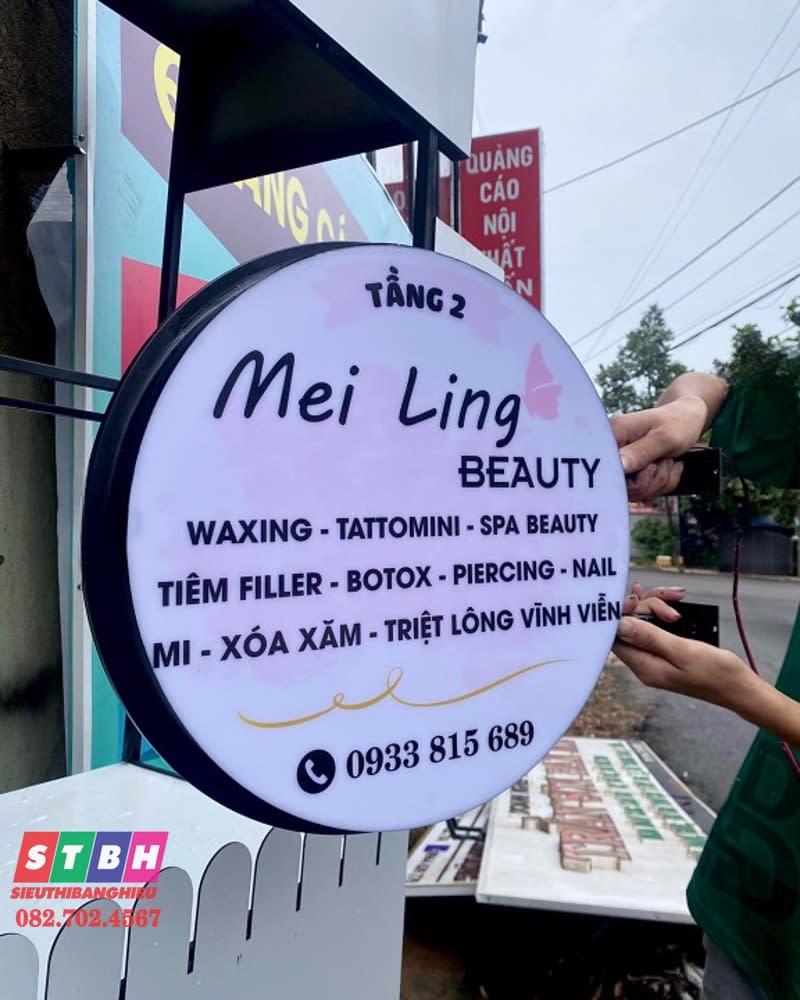 Hộp đèn hut nổi Beauty