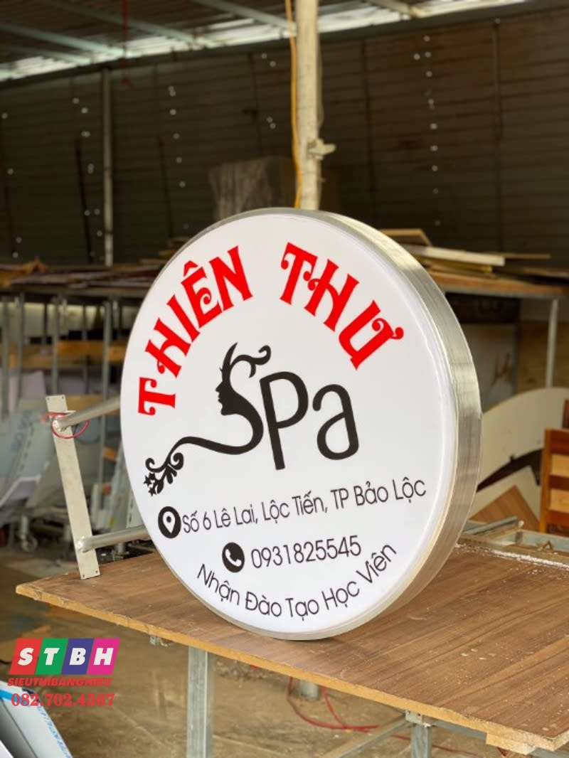 Hộp đèn thiện thư Spa