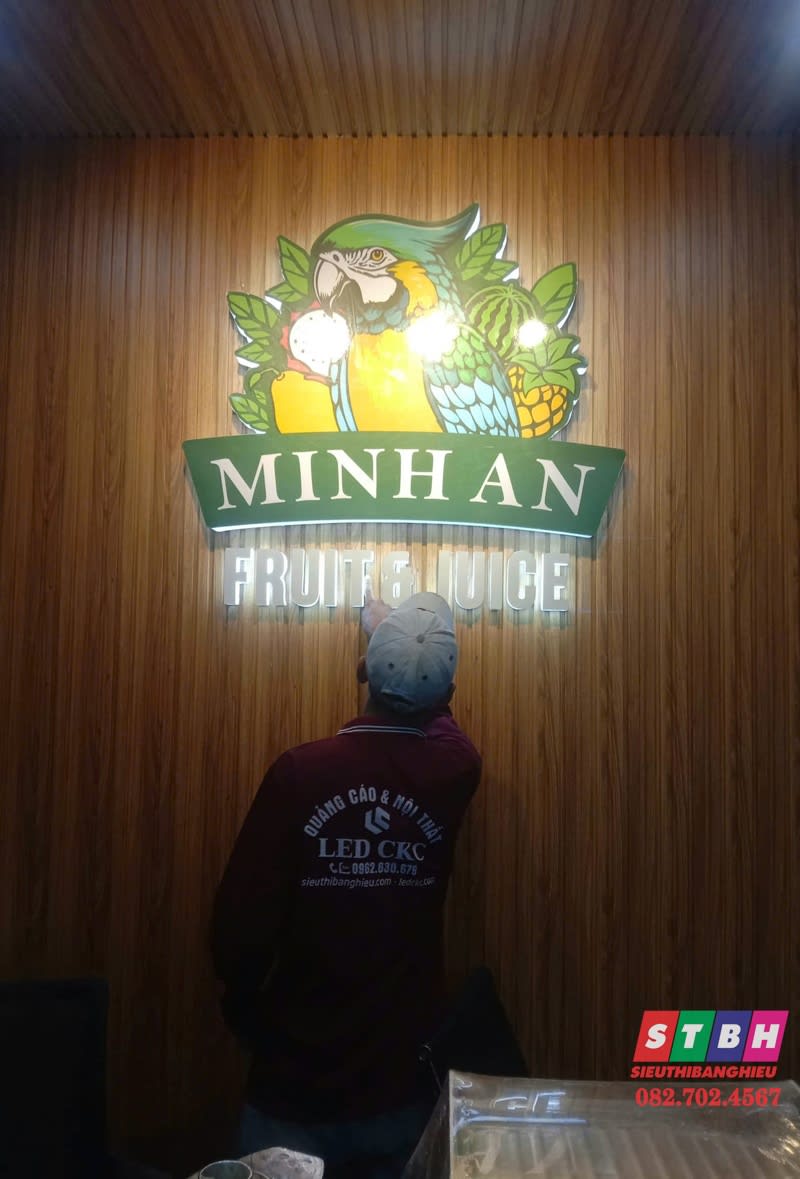 Chử nổi mica Minh An