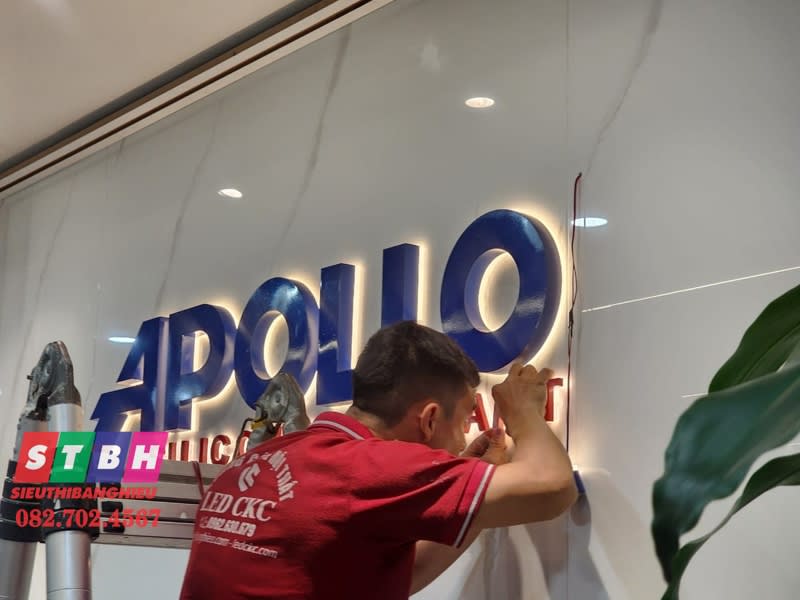 Chử nổi alu led Apollo