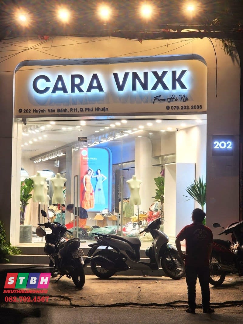 Chử nổi alu led Cara