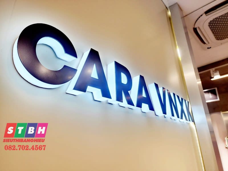 Chử nổi alu led Cara