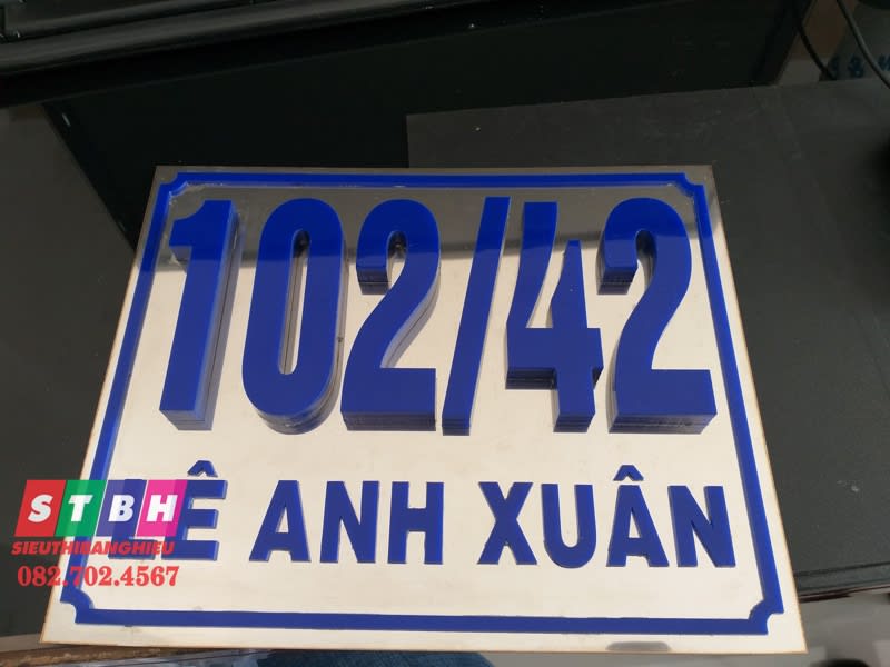 Bảng số nhà alu Lê Anh Xuân
