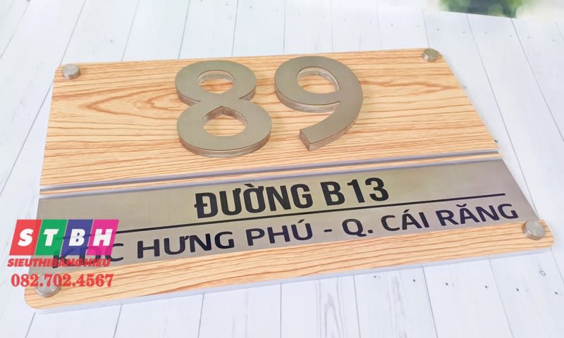 Bảng số nhà gỗ