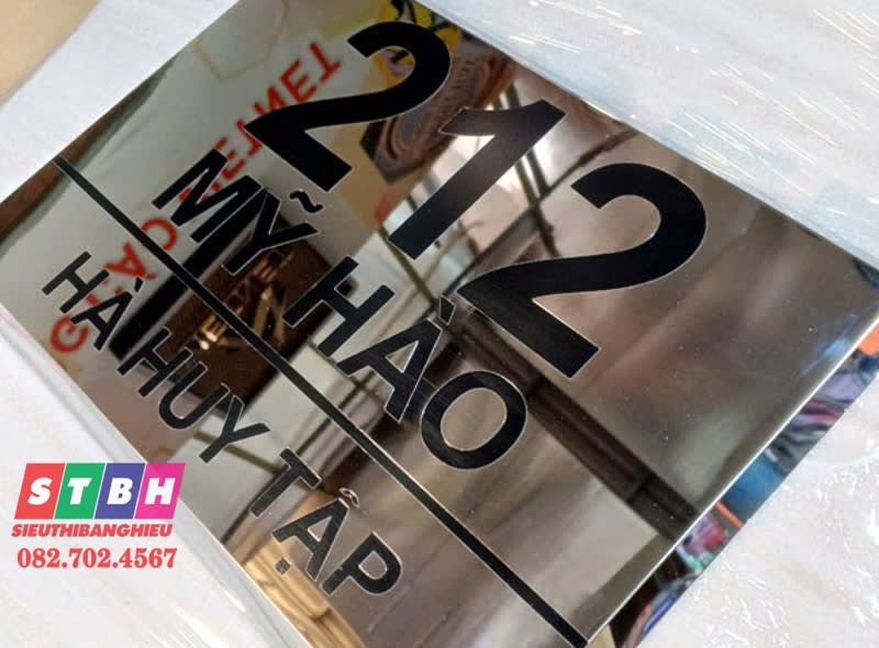 Bảng số Inox Mỹ Hảo