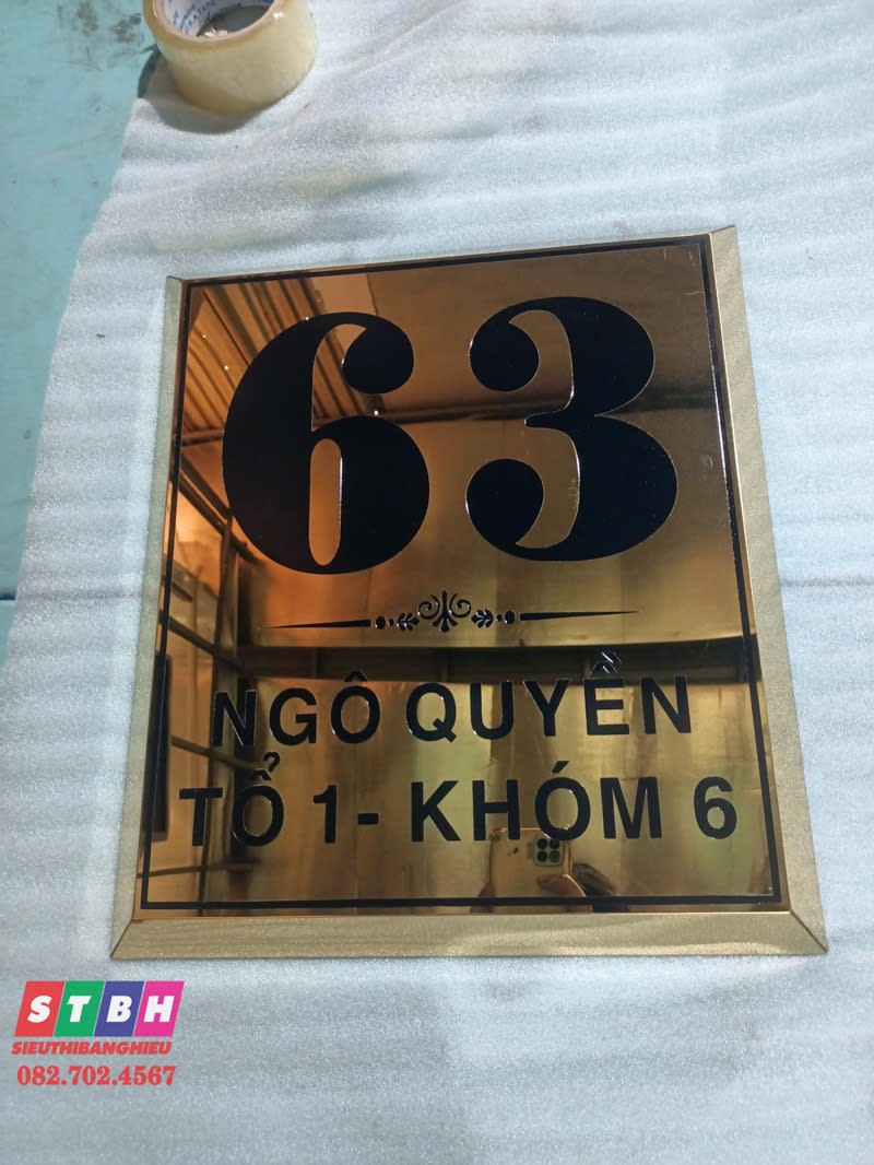 Bảng số nhà Inox Ngô Quyền