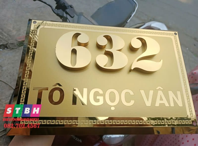 Bảng số nhà Inox Tô Ngọc Vân