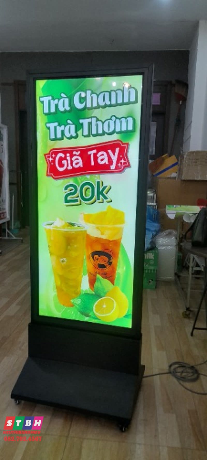 Standee 2 mặt trà
