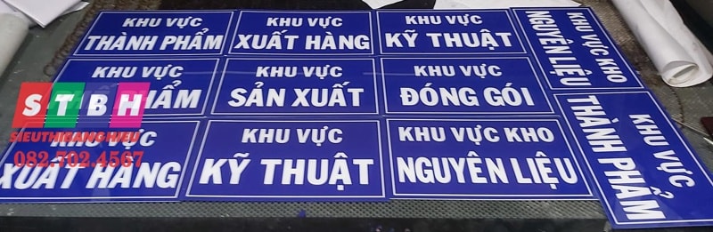 Bảng tên chức danh khu vực