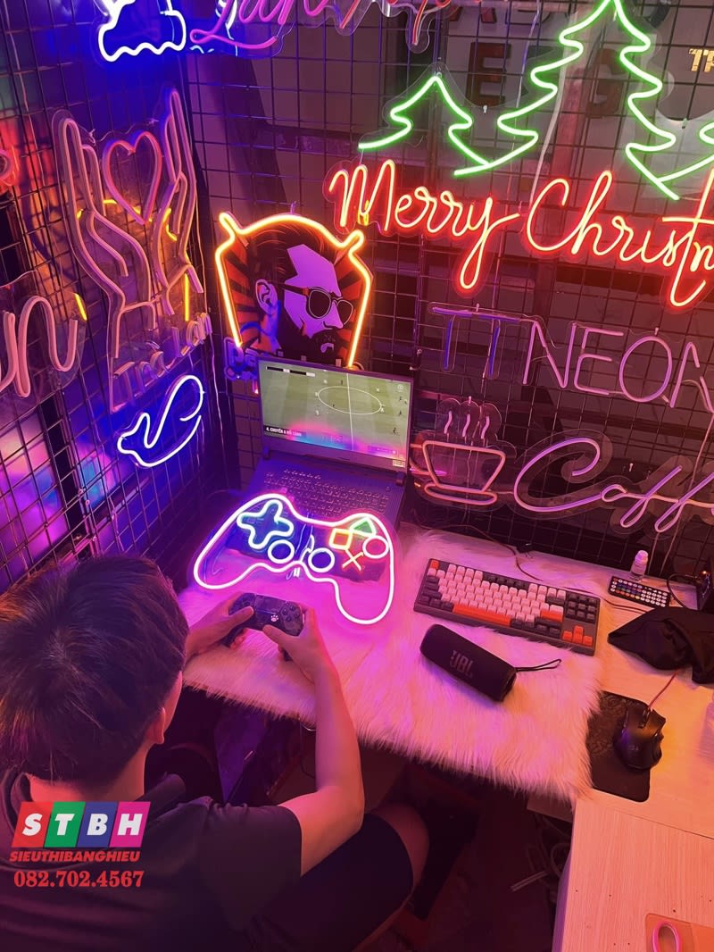 Bảng hiệu led neon deco gaming