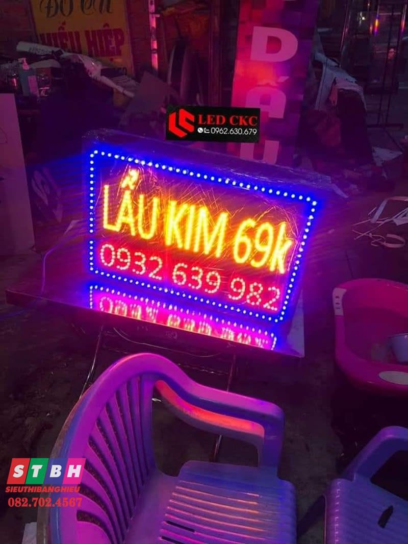 Bảng led Lẩu kim 69k