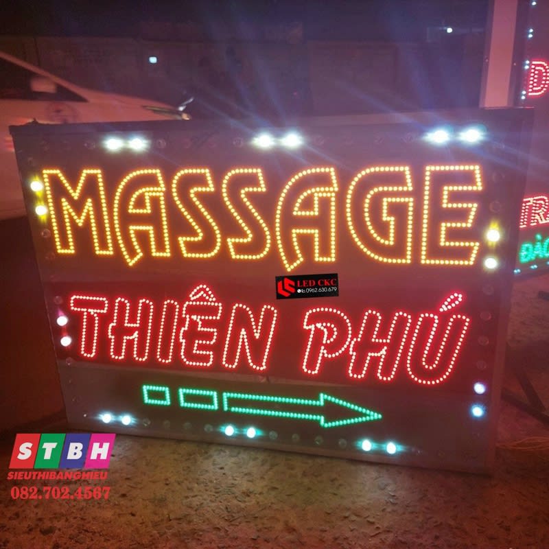 Bảng hiệu led Massage Thiên Phú