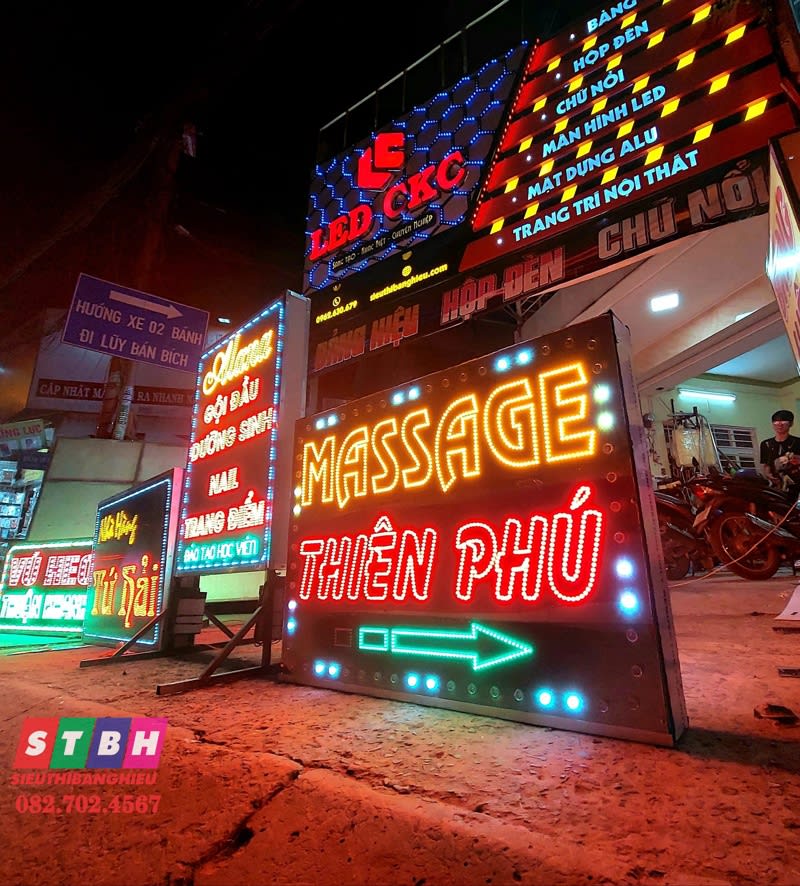 Bảng led cho tiệm massage