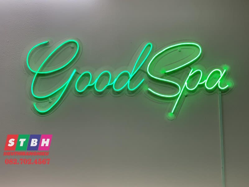 Bảng led neon Spa