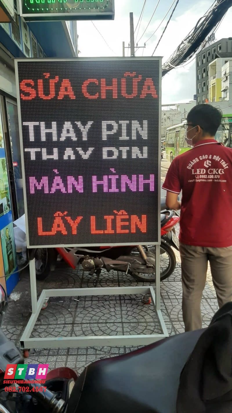 Bảng led chạy chữ điện thoại