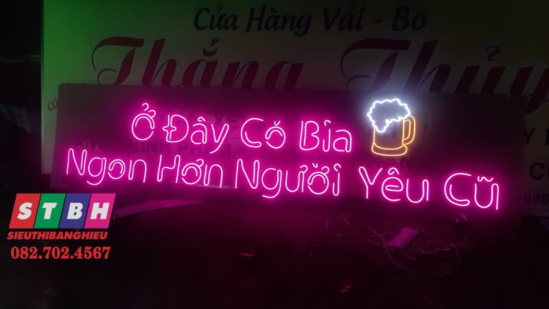 Bảng led neon Bia