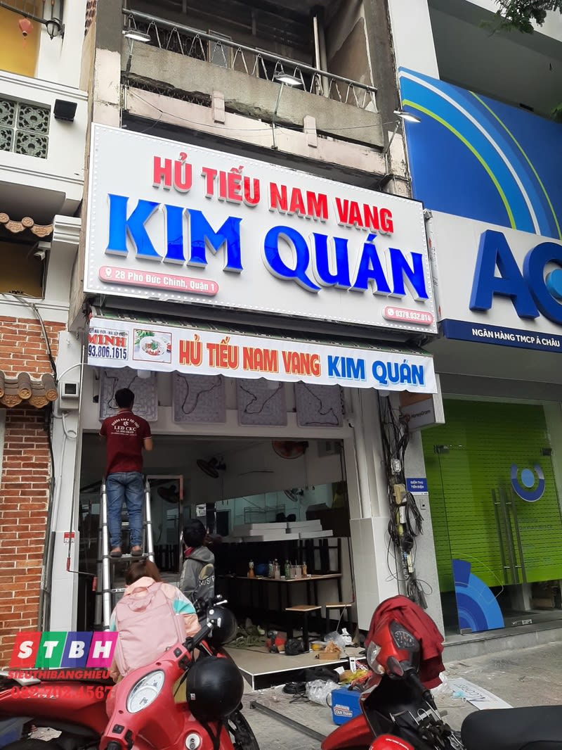 Bảng hiệu mica kết hợp led đẹp