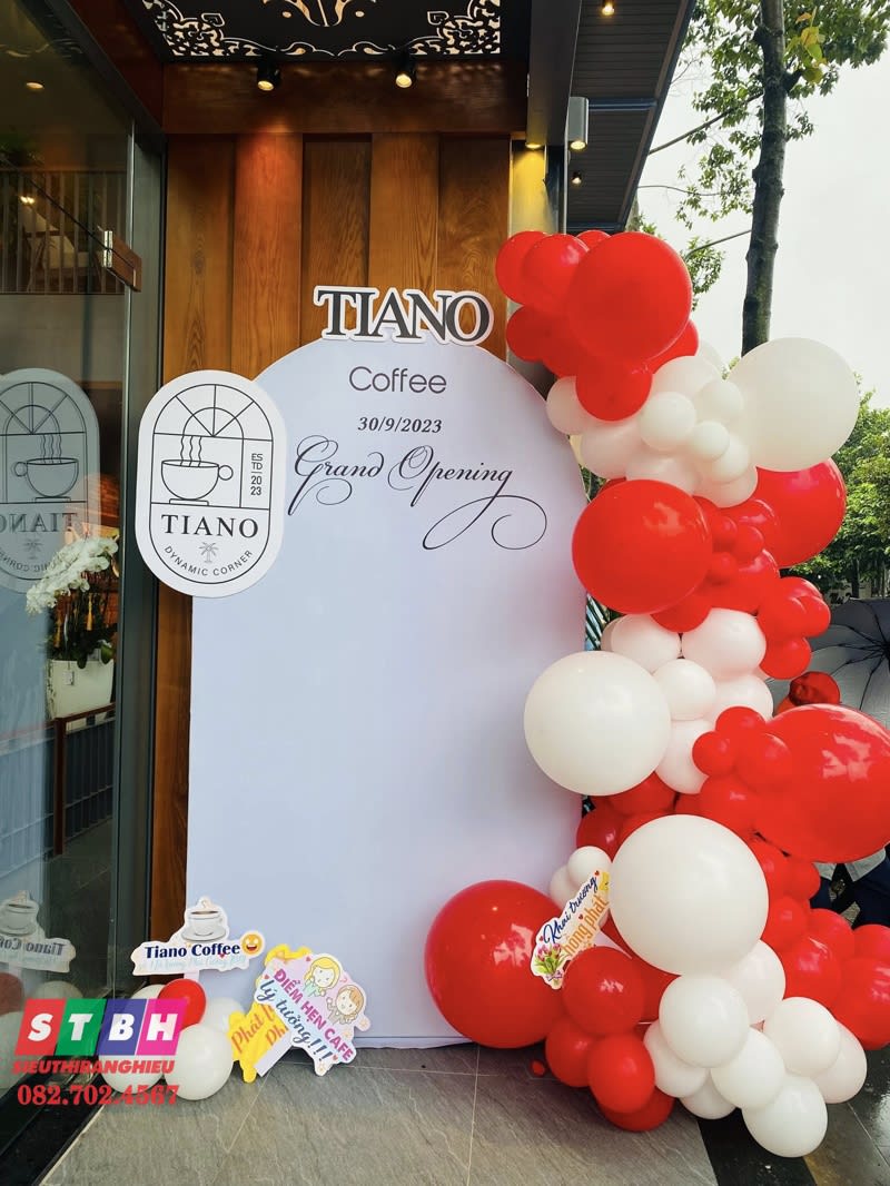 Backdrop khai trương Tiano