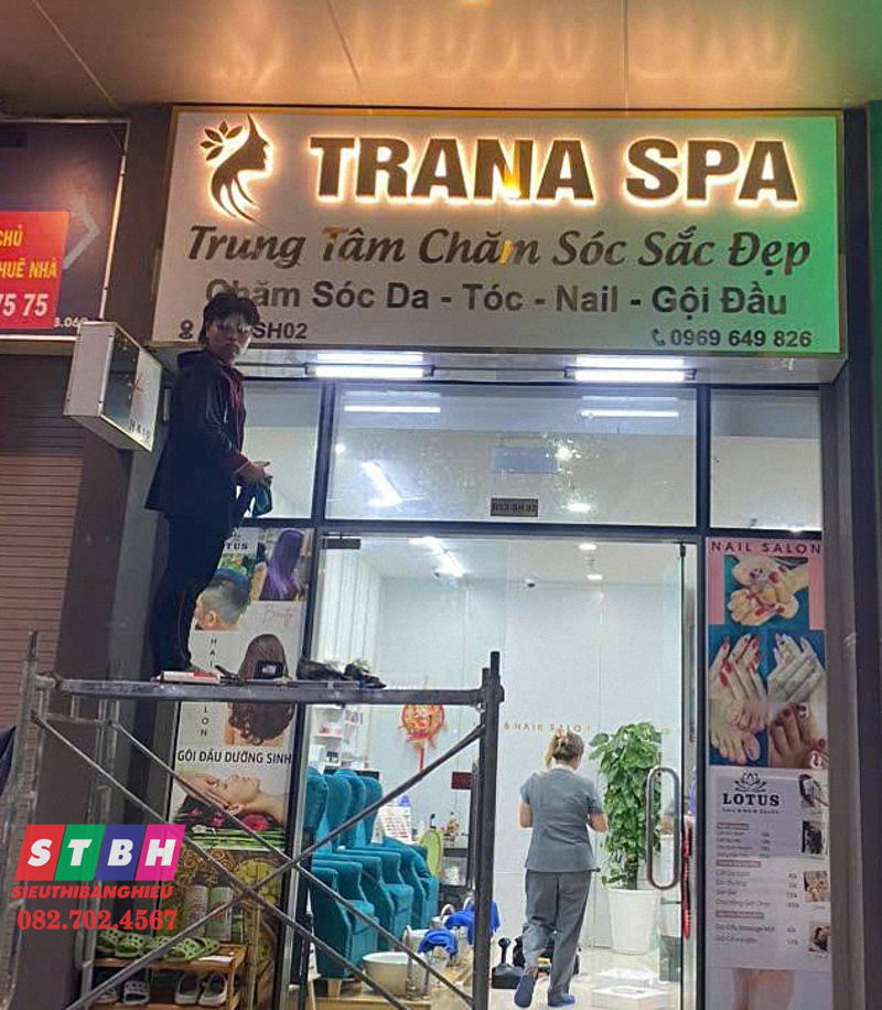 Thi công lắp đặt bảng hiệu