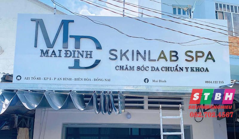 Bảng hiệu spa chữ nổi alu