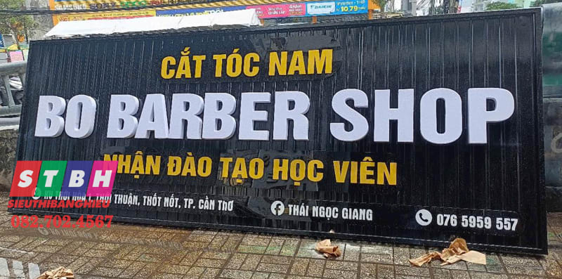 Thi công bảng hiệu cắt tóc giá rẻ tại TP.HCM