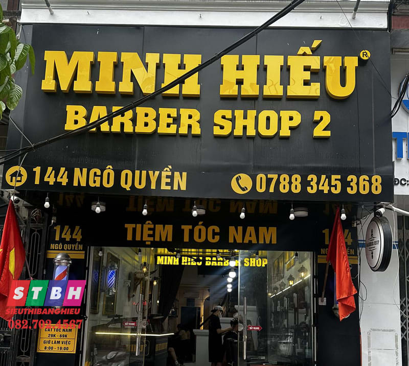 Bảng hiệu cắt tóc nổi bật tại TPHCM