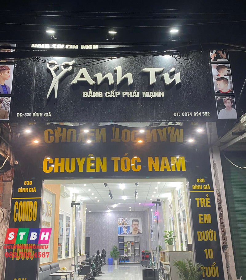Thiết kế bảng hiệu salon tóc nam chuyên nghiệp ở Sài Gòn