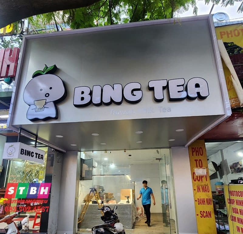 Bảng hiệu trà sữa thiết kế riêng theo yêu cầu