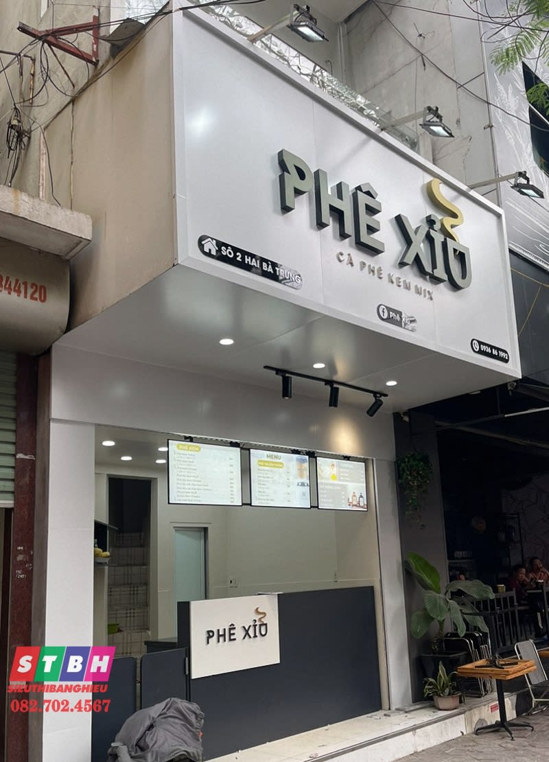 Bảng hiệu quán trà sữa phong cách Đài Loan