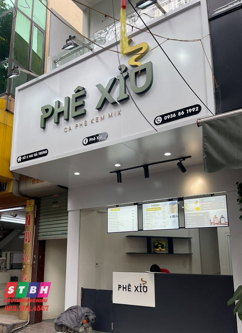 Bảng hiệu quán trà sữa phong cách Đài Loan