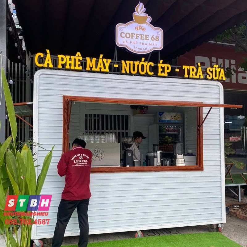 Mẫu bảng hiệu trà sữa đơn giản nhưng tinh tế