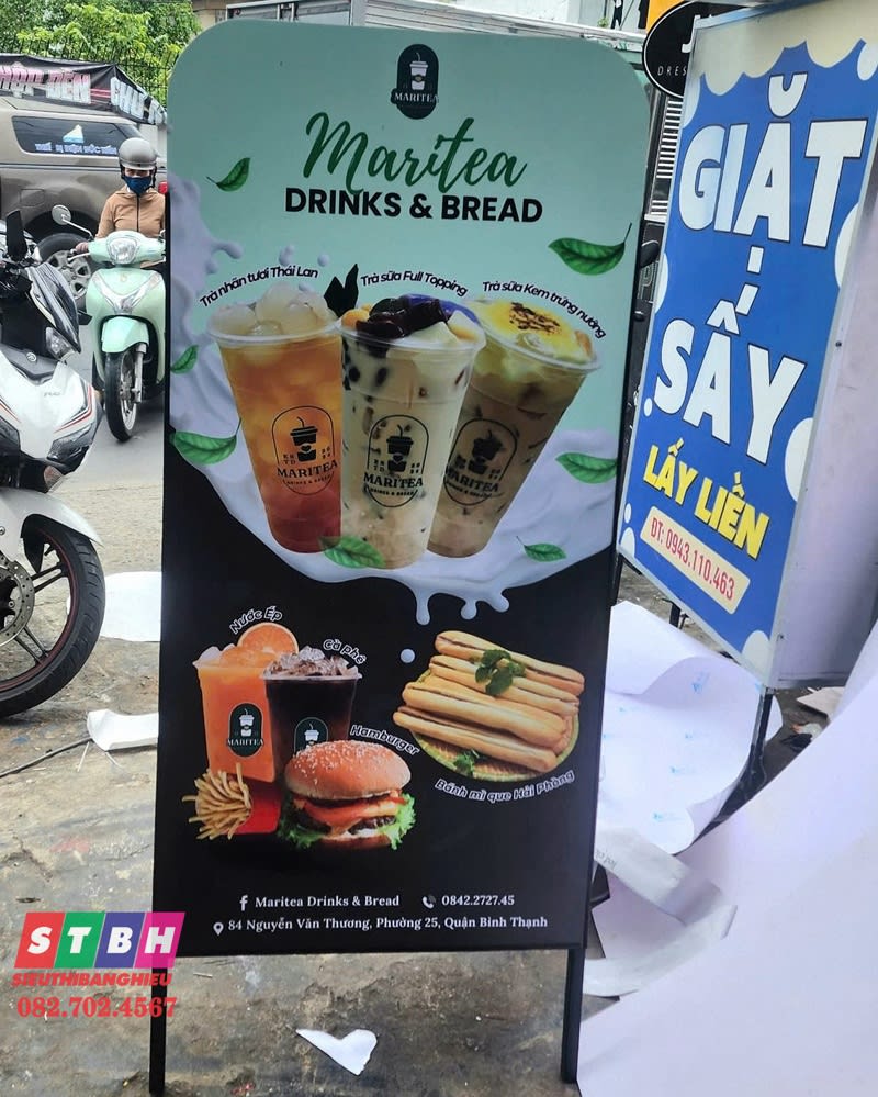 Bảng hiệu đứng trà sữa