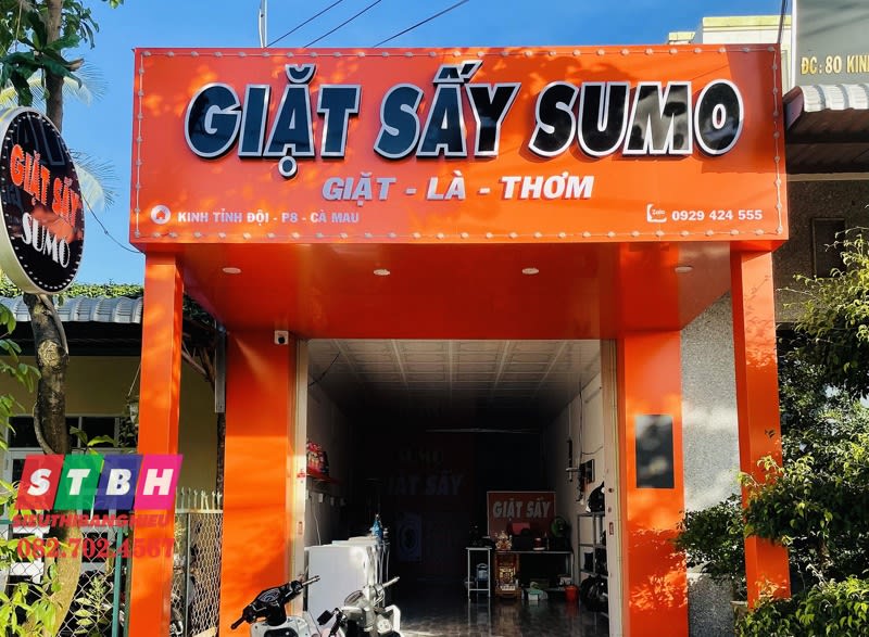 Bảng hiệu giặt sấy, giặt ủi tối ưu chi phí lắp đặt