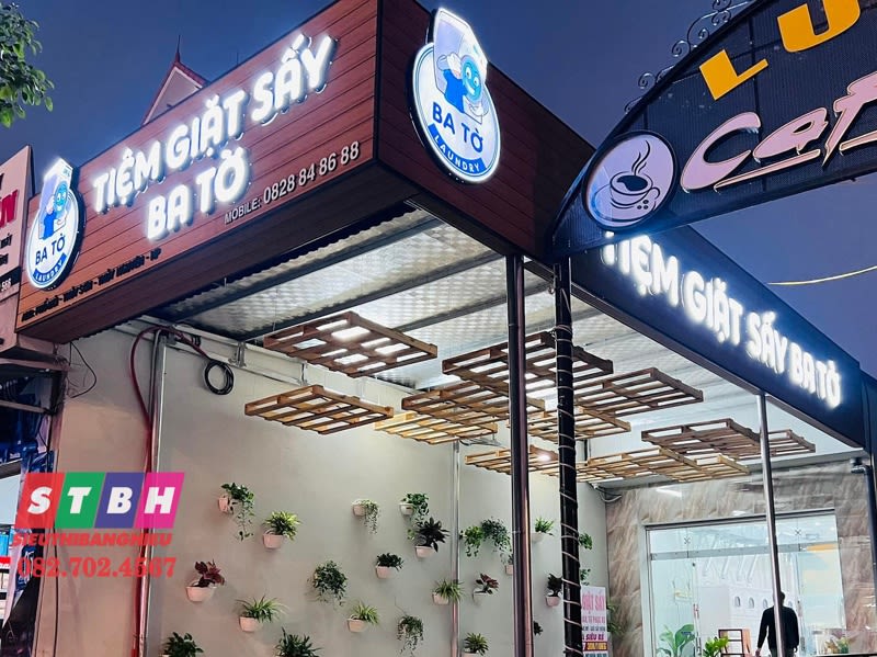 Bảng hiệu giặt sấy, giặt ủi đẹp tại TPHCM