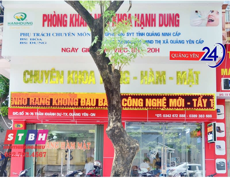 Mẫu bảng hiệu nha khoa nổi bật ban ngày