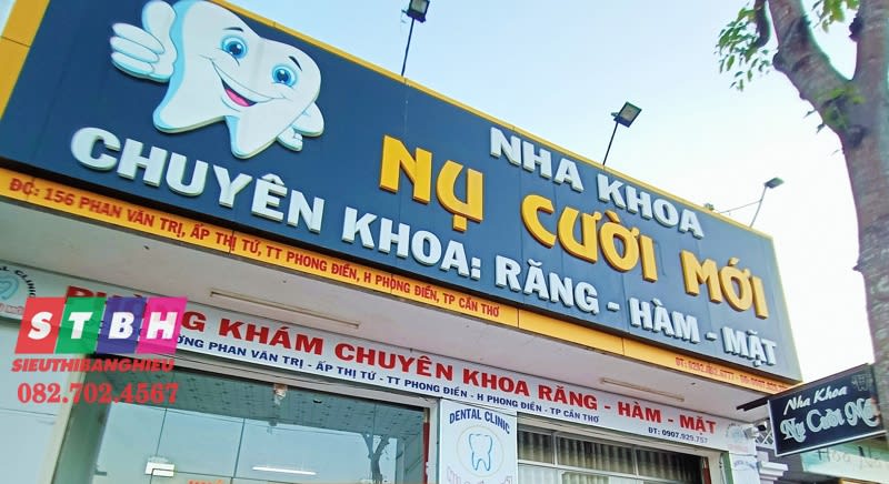 Thi công bảng hiệu nha khoa theo bản vẽ thiết kế