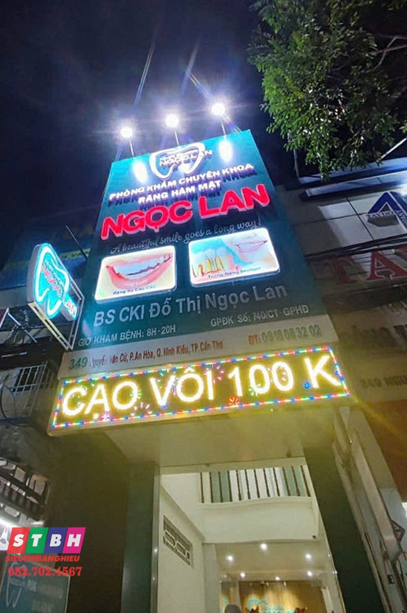 Mẫu bảng hiệu nha khoa giúp phòng khám nổi bật