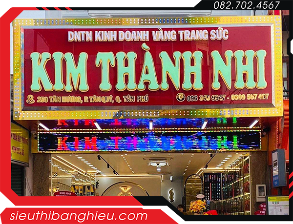 Bảng hiệu tiệm vàng bạc