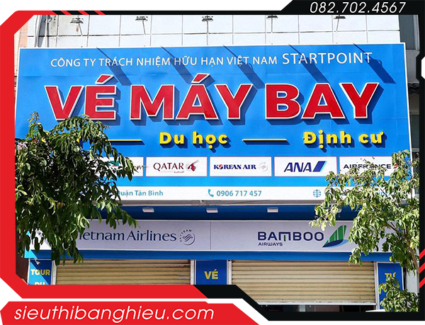Bảng hiệu đại lý vé máy bay