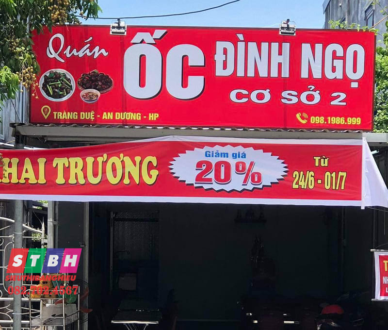 Bảng hiệu quan ốc chất liệu hiflex