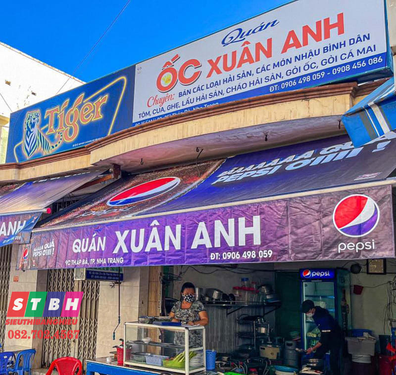 bảng hiệu quán ốc giá rẻ