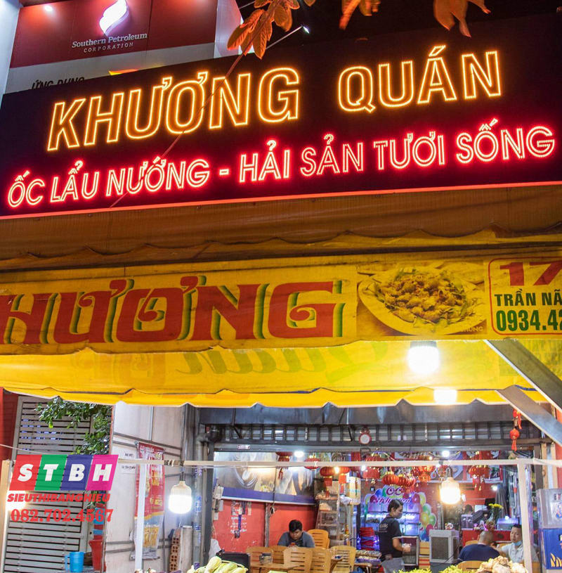 Bảng hiệu quán ốc có led