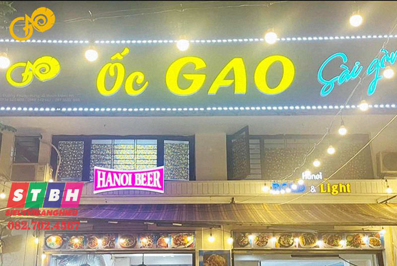 bảng hiệu quán ốc có tính nhận diện cao