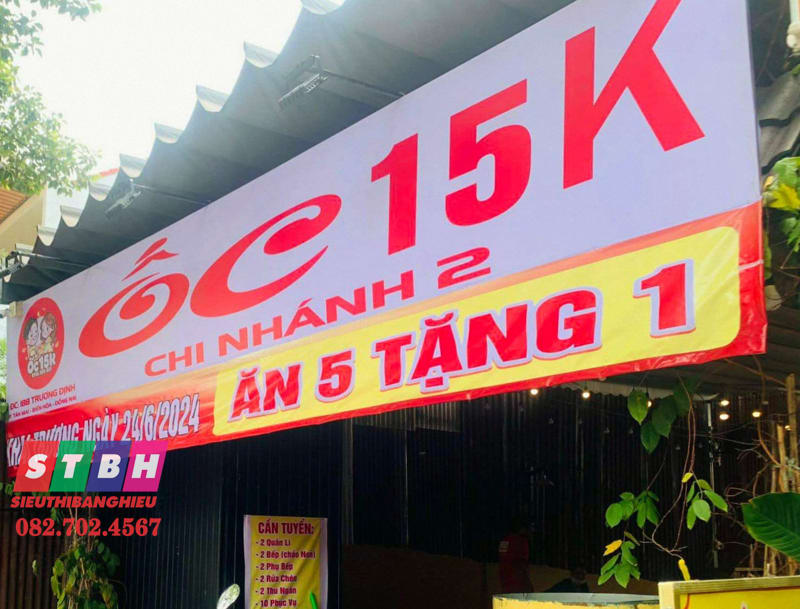 bảng hiệu quán ốc phù hợp giới trẻ