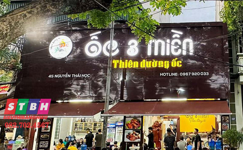 Mẫu bảng hiệu chất liệu mica