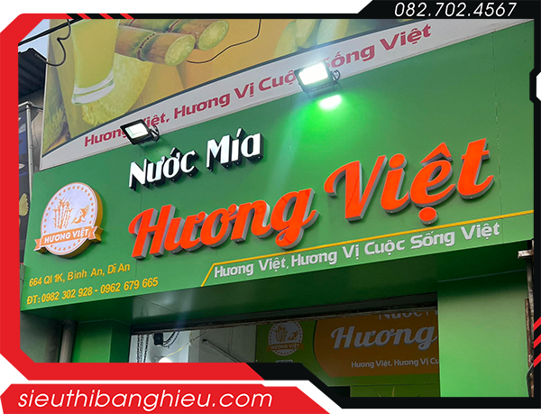 Bảng hiệu nước mía