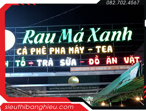 Bảng hiệu rau má