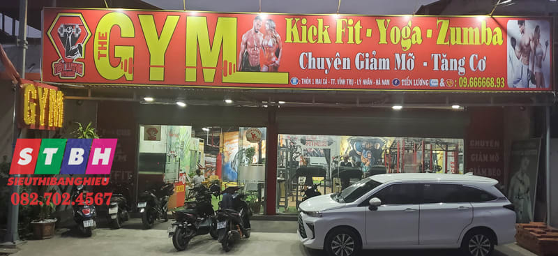 Mẫu bảng hiệu phòng tập gym dễ lắp đặt