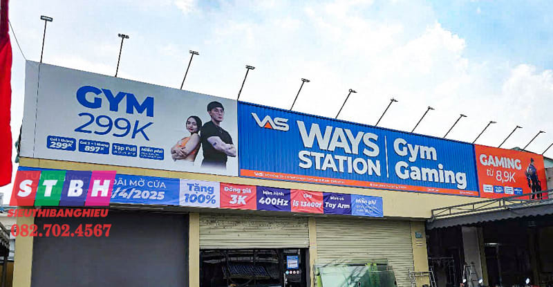 Mẫu bảng hiệu phòng gym giúp thu hút khách vãng lai