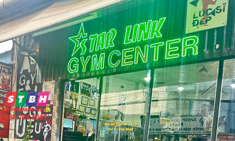 Mẫu bảng hiệu phòng gym 3D có chiều sâu